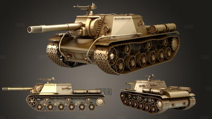 SU152 Soviet Tank stl model for CNC